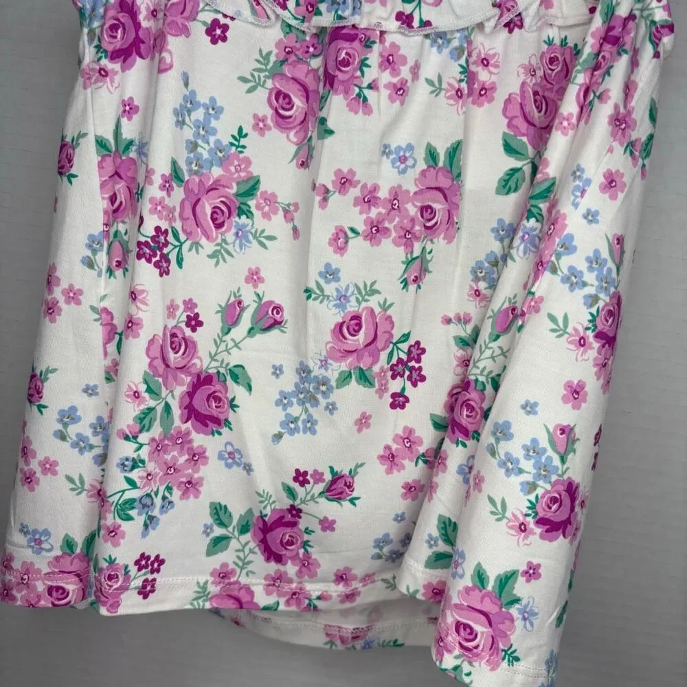 Angel Dear Baby Pink Cute Little Roses Ruffle Top and Bloomer Bamboo 18-24M NWT
